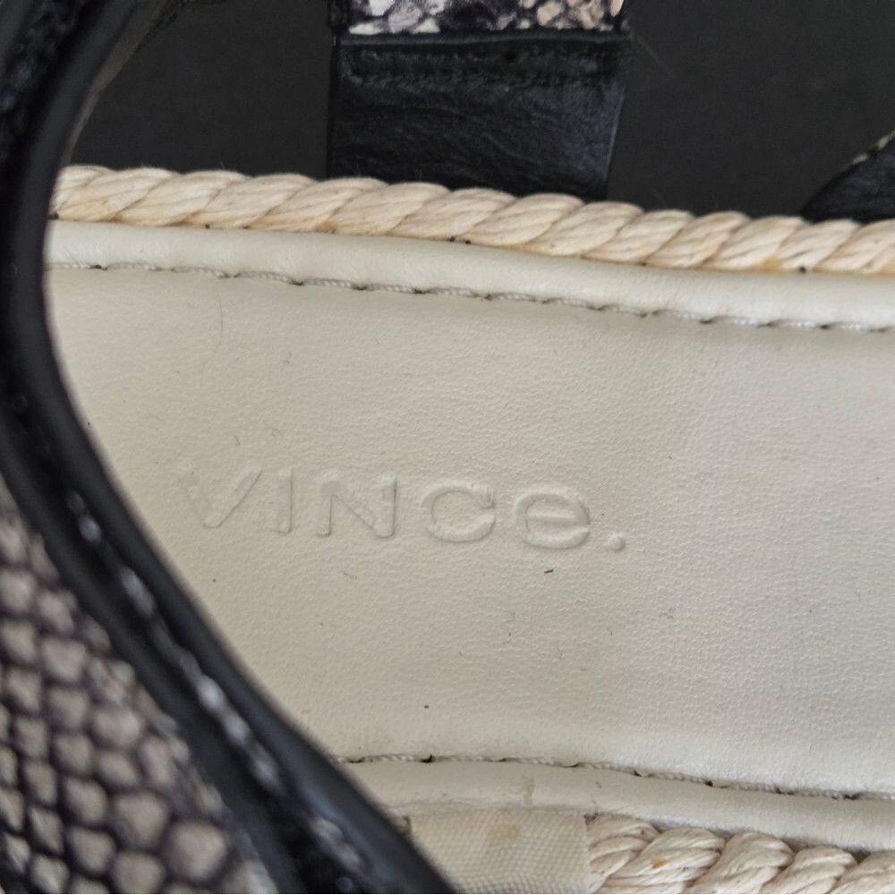 Vince Leather Espadrille Sandals Womens Size 7 - Picture 6 of 12